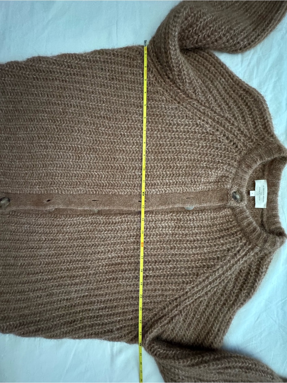 Sezane Mottled Camel Cardigan - Picture 5 of 6